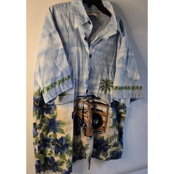 Koko Island Mens Hawaiian Shirt Surf XL Short Sleeve Tropical Floral‎ Beach USA - Picture 4 of 9